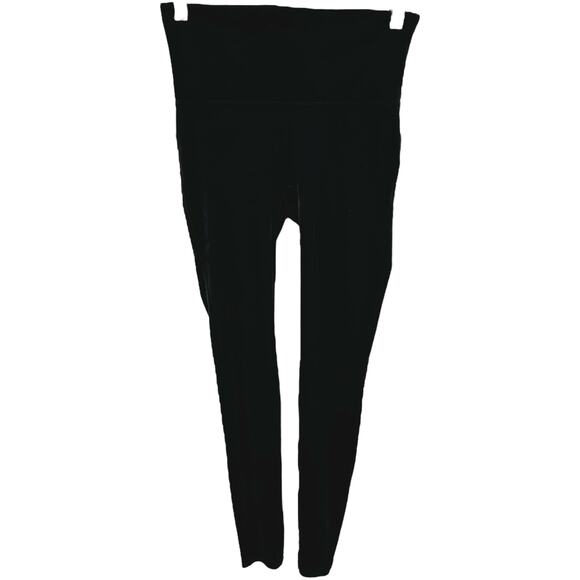 Spanx Ready-To-Wow! Velvet Leggings High Waisted Stretch Slim Fit Black Large - Picture 2 of 7